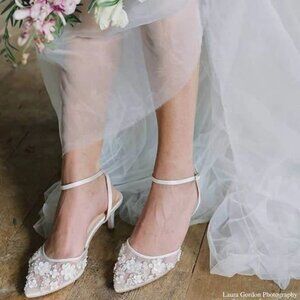 NEW!!! Bella Belle ROSA (IVORY) Wedding Bridal Shoes Heels US Size 8.5 IVORY